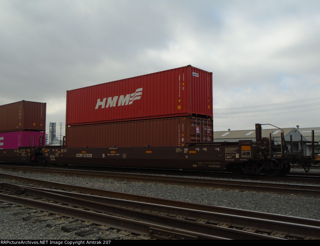 HMM Container #626320 and TAL Container #416846 Pass Dolores Yard