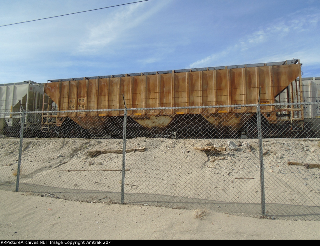 Searless Valley Mineral Co Hopper #6555 Waits for a Load of Borax at Trona