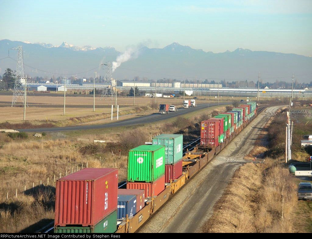Tail of a double stack train