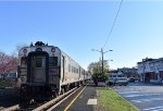 NJT Comet V Cab Car # 6073 trails on Train # 1107 out of Glen Rock Station on the Main Line