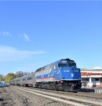 MNR F40PH-3C pushing on NJT Train # 54 past Glen Rock Main Line Station