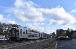 NJT Train # 1212 approaches the Glen Rock station on the Main Line with a Multilevel Set 