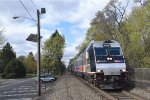 NJT Train # 1205 approaches Glen Rock Station on the Main Line