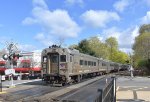 NJT Train # 1162 arriving at Glen Rock Boro Hall Station with Comet V Cab Car # 6073 leading