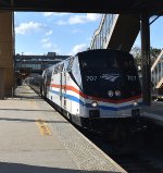 Amtrak Train # 244 arriving into CRT behind P32AC-DM # 707