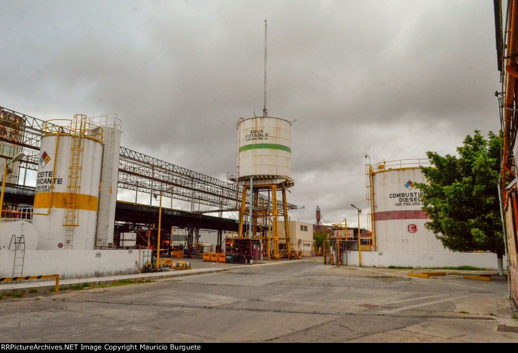 Water, Oil and Fuel Tanks in Locomotive Service Area