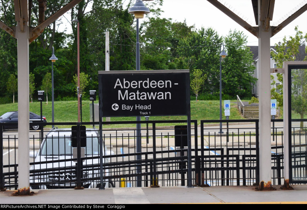 Station Sign for the direction to Bay Head, NJ