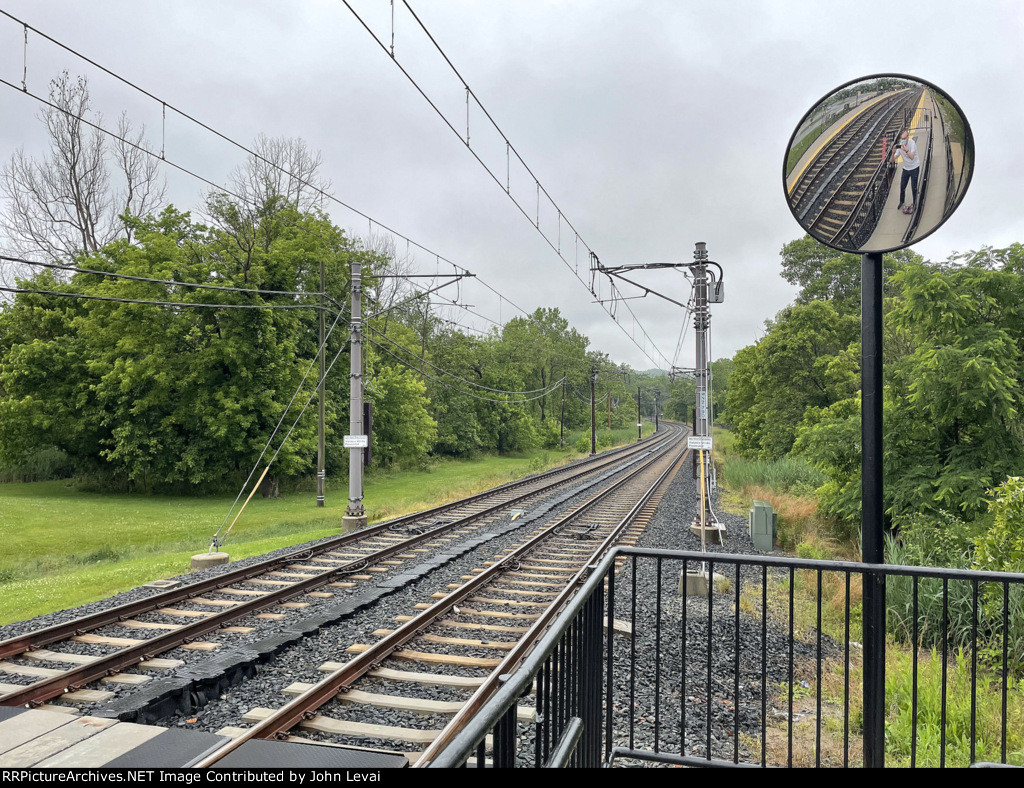 View of Warren Rd Station-looking west