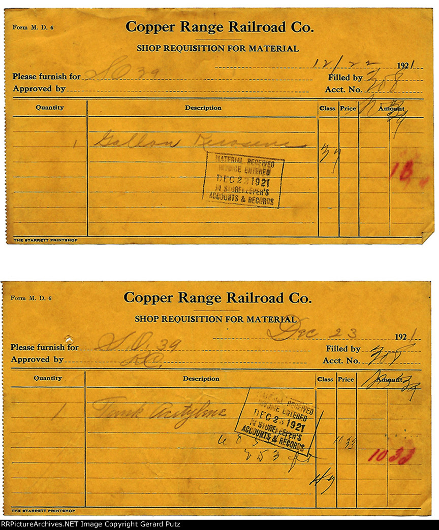 Recovered Copper Range Records