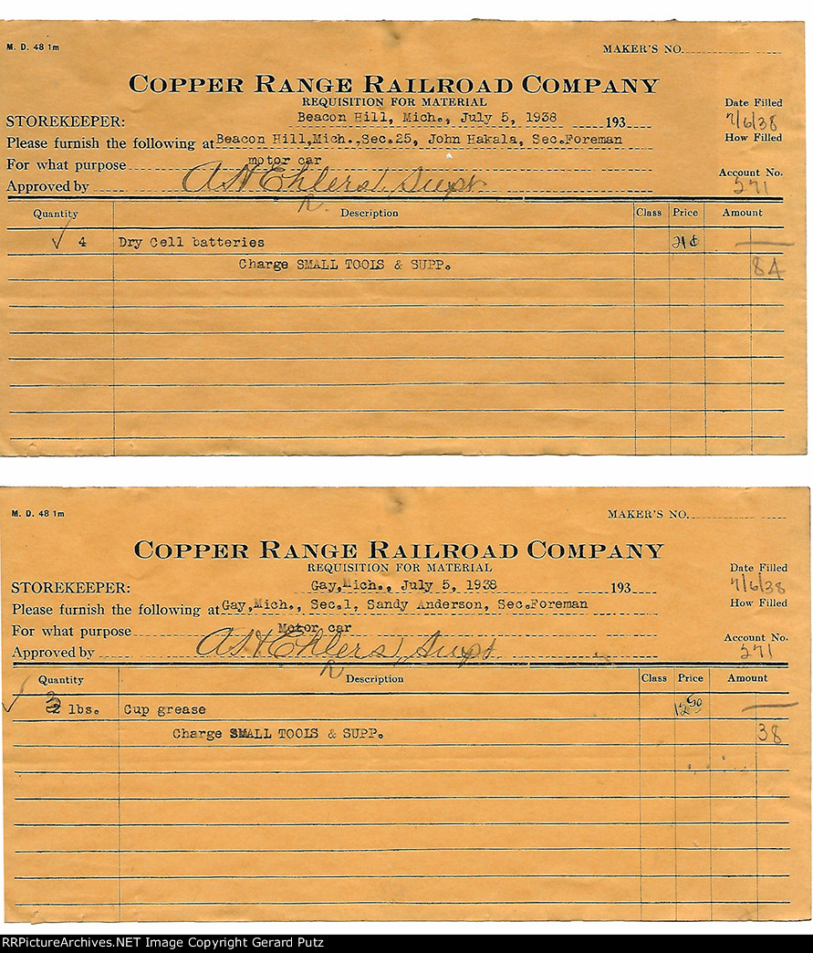 Recovered Copper Range Records