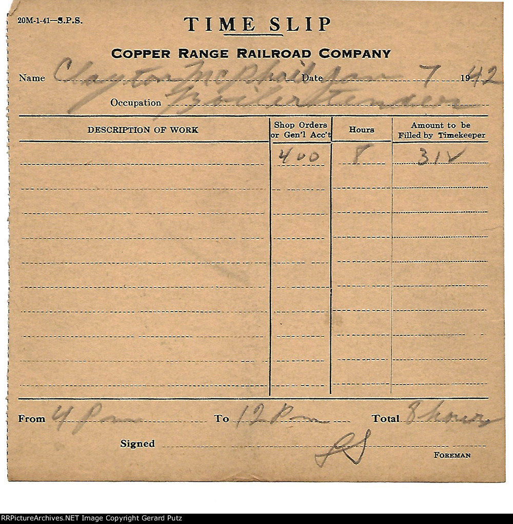 Recovered Copper Range Records