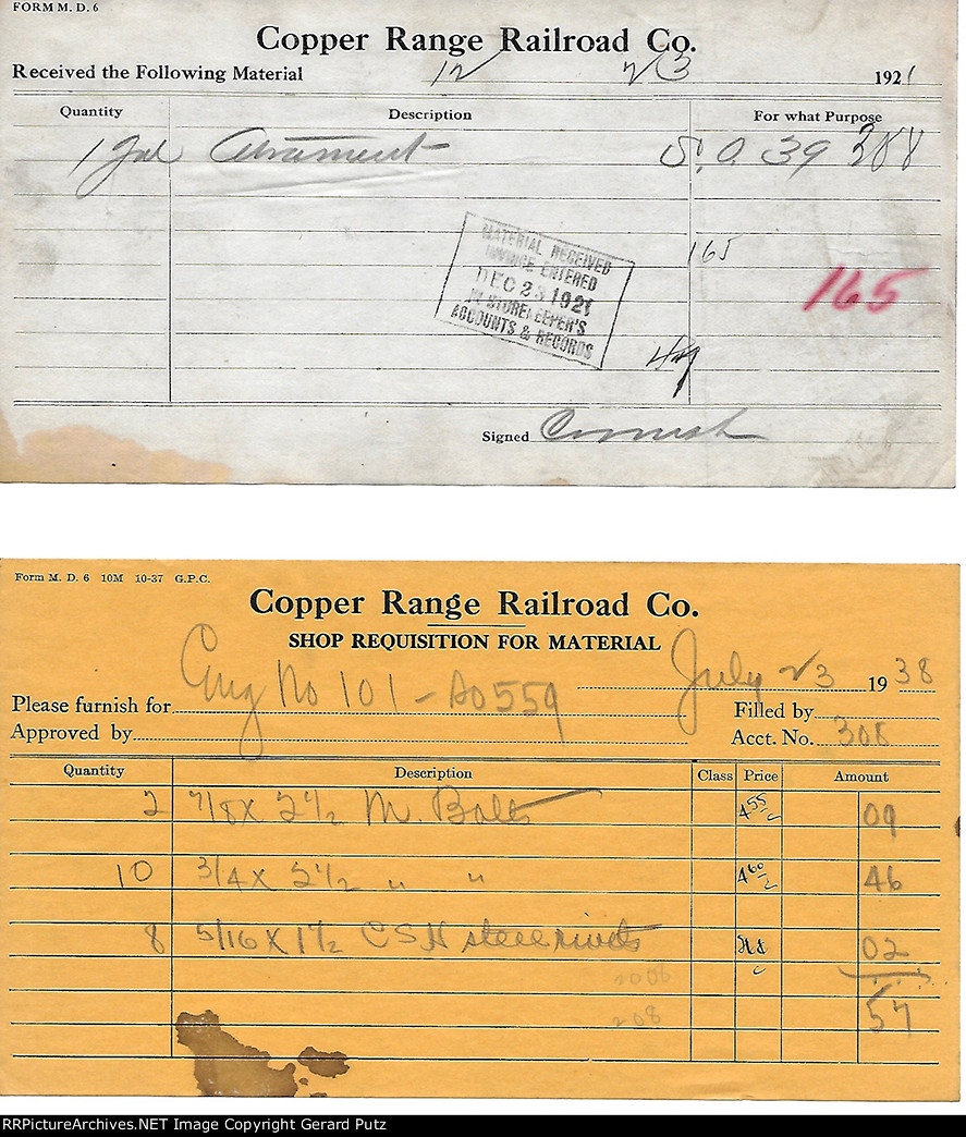 Recovered Copper Range Records