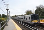 LIRR M7 Set leaving Nassau Blvd Station toward Hempstead