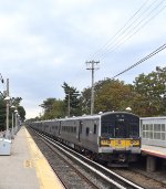 LIRR at Nassau Blvd Station heading away from me toward NYC