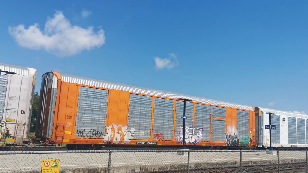 BNSF 27583 (Body) TTGX 696199 (Flat)