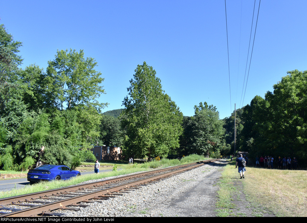 Looking north along the RBM&N adjacent to Hecla Pond, located out of view to my right