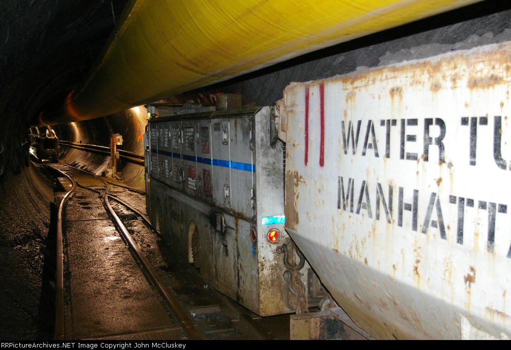 Loaded train waiting to leave
