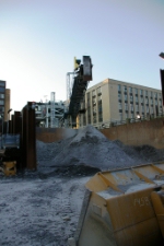 Muck bin for the Manhattan Tunnel