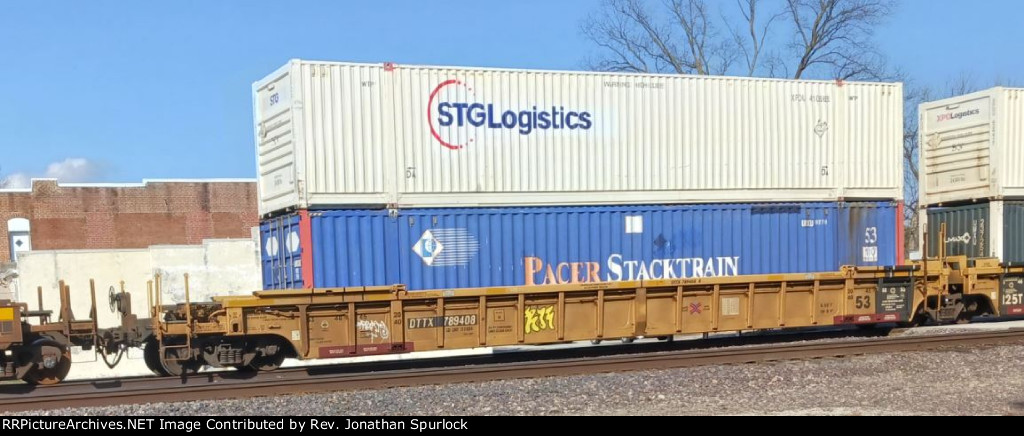 DTTX 789408B and two containers