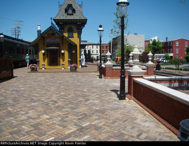 Three brick herringbone pattern walkway