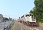 NJT GP40PH-2B # 4205 pushes NJT Train # 1608 out of the depot