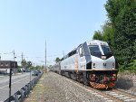 The first revenue westbound NJT train of the day arrives. 