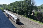 Eastbound NJT Train # 5522 approaching Cranford Station-picture was taken from a municipal parking garage