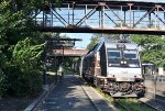 ALP-45DP # 4505 pushes Train # 5526 out of Fanwood Depot heading to NWK