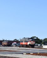 New Haven FL9 # 2026 sits idle in the Hyannis Yard