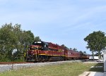 Mass Coastal GP38-2 # 2012 pushing the excursion train along Yarmouth Rd in the northeastern corner of Hyannis