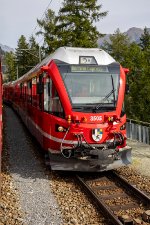 Meeting the Bernina Express at Cadera
