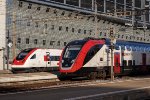 New and Oldish Swiss InterCity EMU's at Zurich Hauptbahnhof