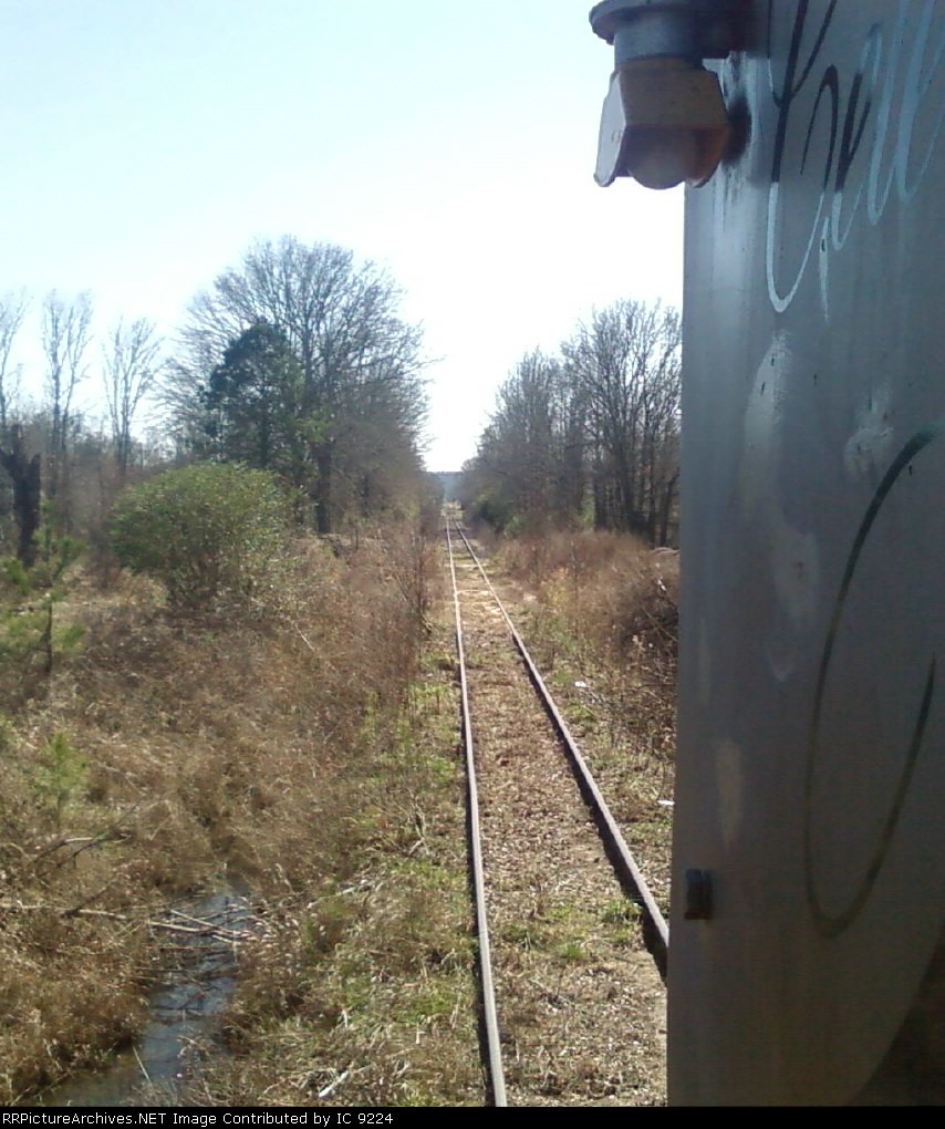 Looking west at MP 886