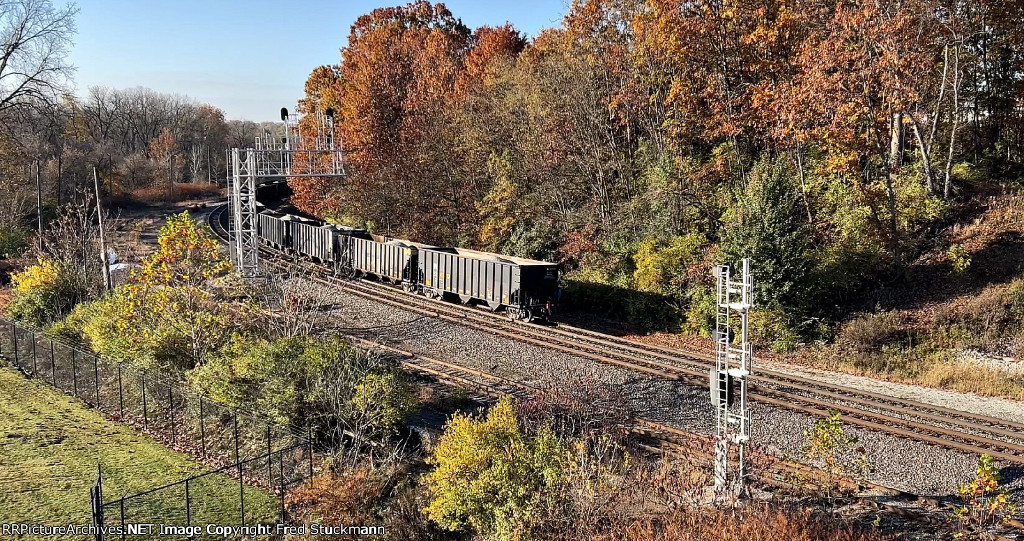 Now on the CSX, the train shoves through BD.