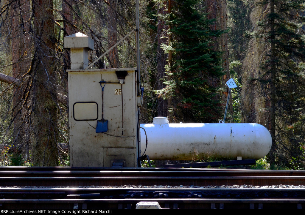 Roger Pass (Ross Peak). Swich Heater near the West end of Mount Macdonald Railway Tunnel BC