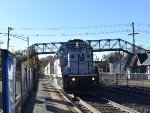 NJT Train # 1709 arriving into Waldwick Station with a NJT Geep on the point