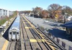 MNR Comet V Cab Car leading eastbound NJT Train # 1858 into Waldwick Station. I took this picture from the pedestrian bridge. 