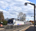 NJT Train # 1717 slowing for the stop at the classic Erie style Allendale Depot