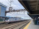 Amtrak Train # 147 arriving behind Sprinter # 644