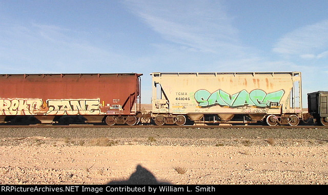 EB Manifest Frt at Erie NV Passing Siding W-Pshr -34