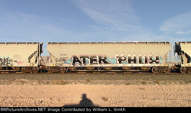 EB Manifest Frt at Erie NV Passing Siding W-Pshr -43