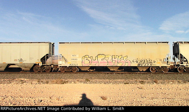 EB Manifest Frt at Erie NV Passing Siding W-Pshr -80