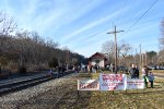 Crowd awaiting the arrival of the TFT Train at the restored Newfoundland Station