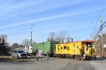 Chessie System Caboose Trailing on the rear of the TFT Train as it arrives into Newfoundland Station