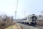 Now the first roundtrip of the day heads east with MNR Comet V Cab Car # 6711 on the point. This location is just east of the Boonton NJT Rail Station