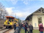 Chessie System Caboose on rear of train at Sparta Station