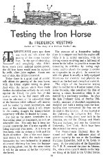"Testing The Iron Horse," Page 91, 1936