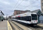 LRV # 5006A trails on the run as it departs 22nd Street heading toward the next and last stop of 8th Street