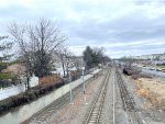 Looking north from the 34th Street HBLRT Station pedestrian bridge. The road on the right is Rt. 440