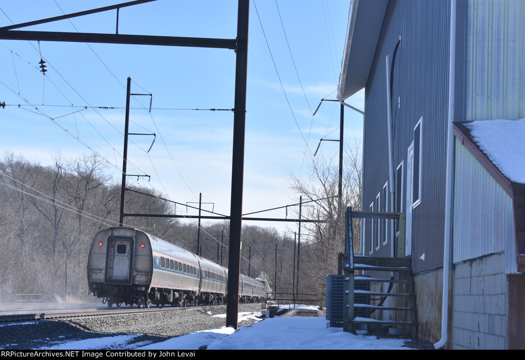 Amtrak Train # 42 heading away from Christiana